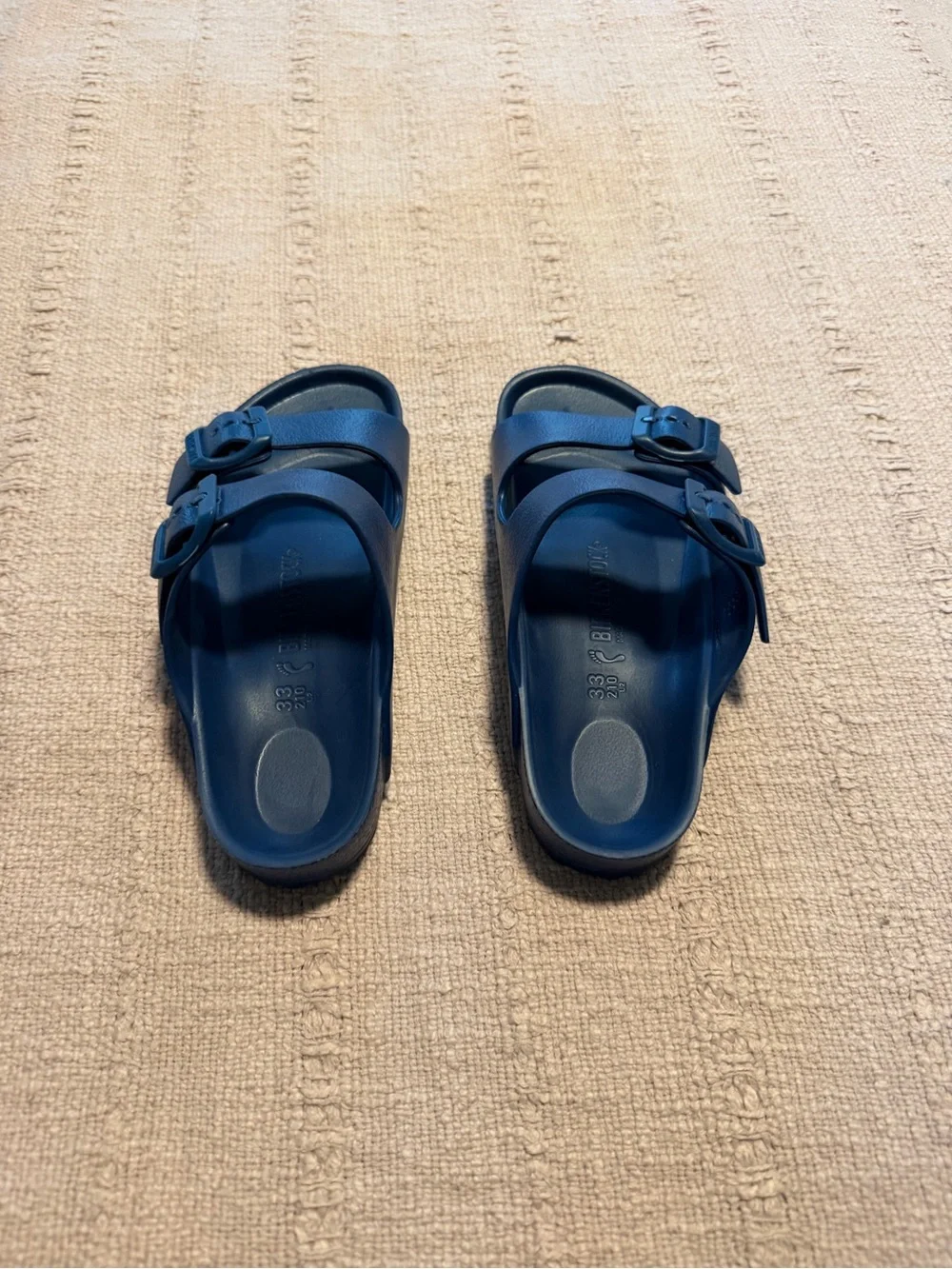 Birkenstock Kids Navy Double Buckle EVA Sandals
